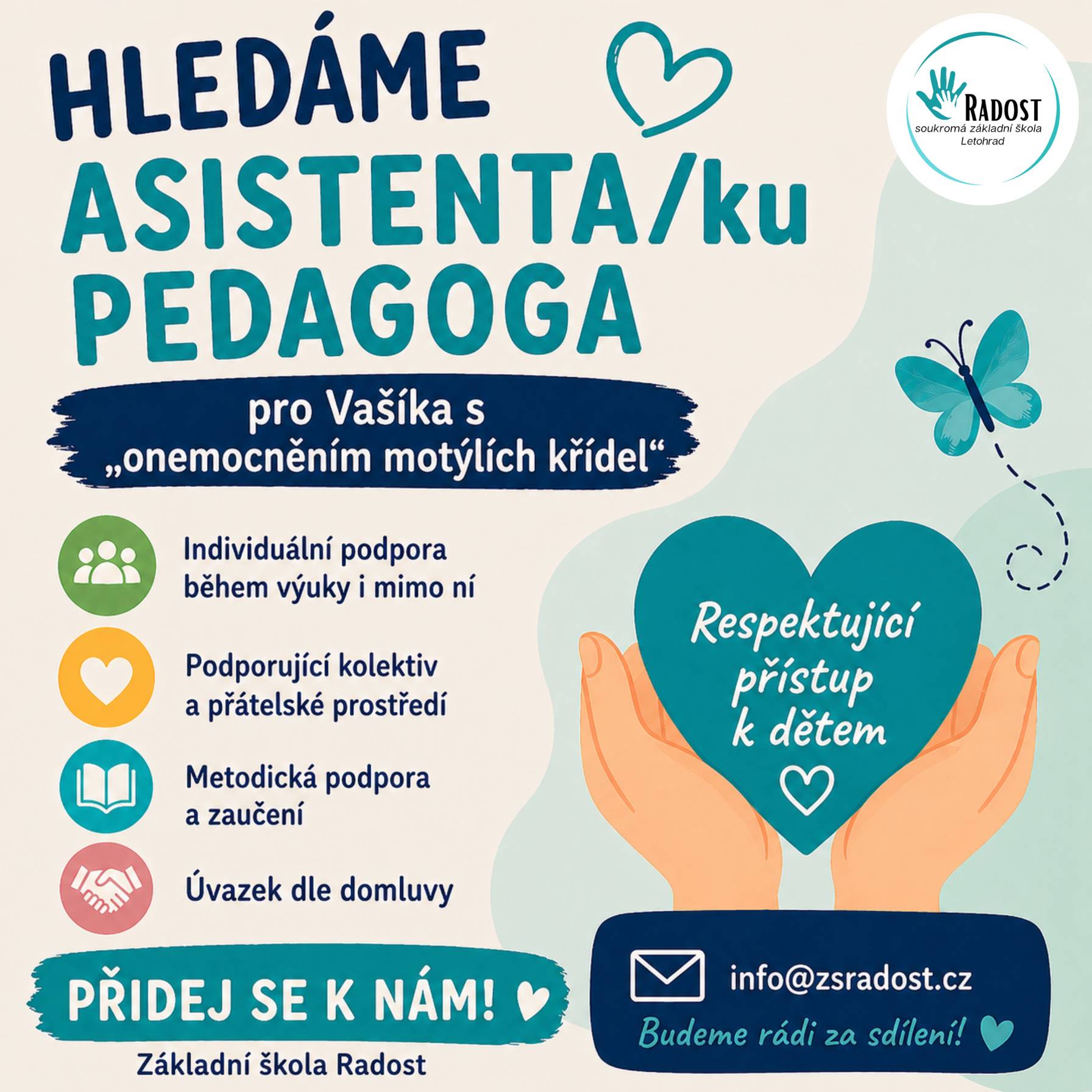 Hledáme Asistenta/ku pedagoga