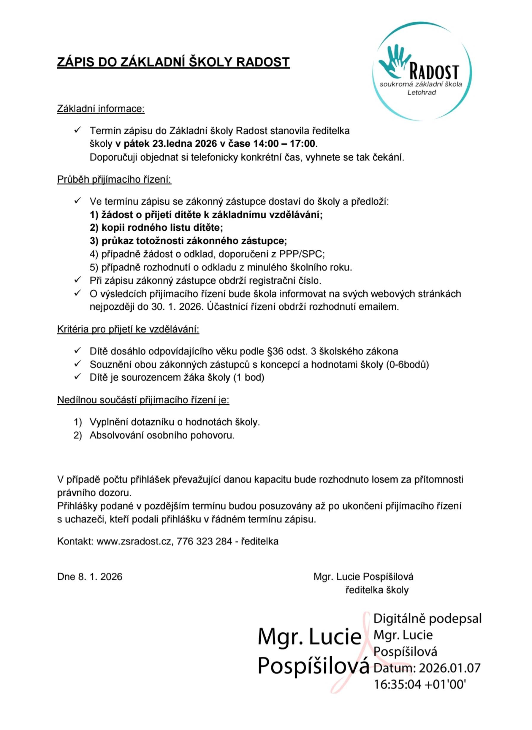 Doporučujeme objednat si konkrétní čas. Vyhnete se čekání.